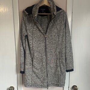 Calvin Klein Heathered Gray Zip-Up Coat